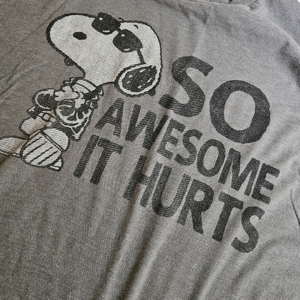 Classic Peanuts short sleeve t-shirt Gray 2XL Vintage Feel soft poly/cotton gray